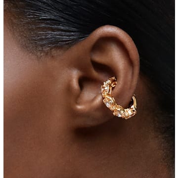 Millenia ear cuff, Single, Pear cut, Yellow, Gold-tone plated - Swarovski, 5613639