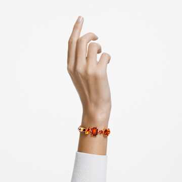 Gema bracelet, Mixed cuts, Multicoloured, Gold-tone plated - Swarovski, 5614451