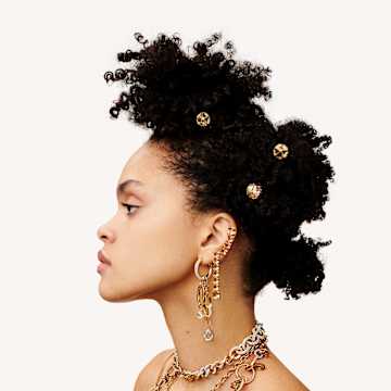 Boucles d'oreilles clip Millenia, Design asymétrique, Jaunes, Placage de ton or - Swarovski, 5614921