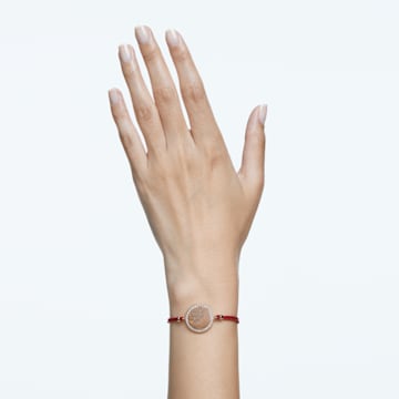 Connexus Medallion 手鏈, 紅色, 鍍玫瑰金色調 - Swarovski, 5615194