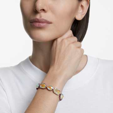Orbita Armband, Magnetischer Verschluss, Verschiedene Schliffe, Mehrfarbig, Rhodiniert - Swarovski, 5616383