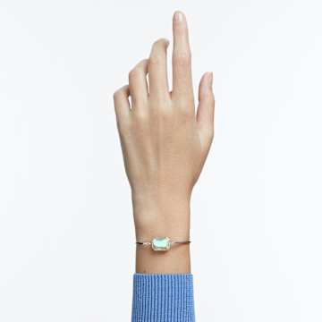Orbita bracelet, Octagon cut, Multicoloured, Rhodium plated - Swarovski, 5616642