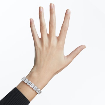Millenia 手链, 八角形切割仿水晶, 白色, 镀铑 - Swarovski, 5618699