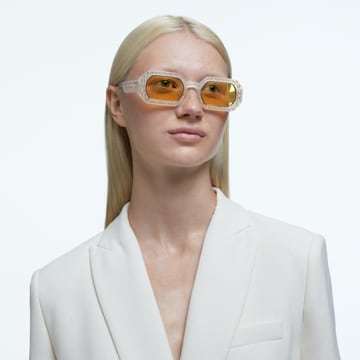 Sunglasses, Octagon shape, Pavé, Yellow - Swarovski, 5625302