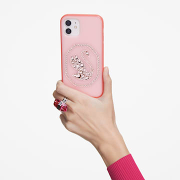 Smartphone case, Swan, iPhone® 13 Pro Max, Pink - Swarovski, 5625640