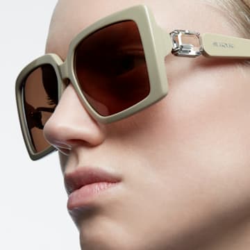 Sunglasses, Square, Brown - Swarovski, 5627870