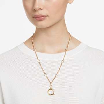 Curiosa necklace, Gold tone, Gold-tone plated - Swarovski, 5629491