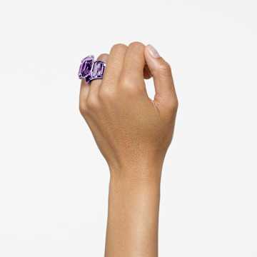 Lucent cocktail ring, Octagon cut, Purple - Swarovski, 5632449