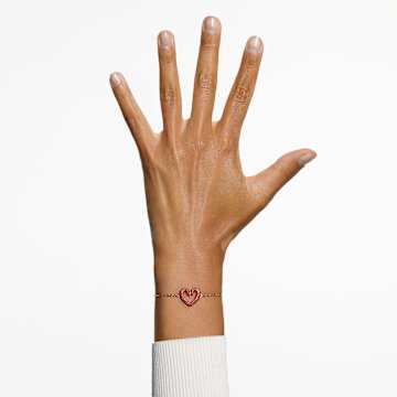 Bransoletka Una, Serce, Mała, Czerwona, Powłoka w odcieniu złota - Swarovski, 5634724