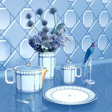 Tasse avec couvercle Signum, Porcelaine, Bleue - Swarovski, 5635534