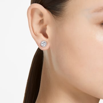 Constella 耳钉耳环, 圆形切割, 密镶, 镀铑 - Swarovski, 5636269
