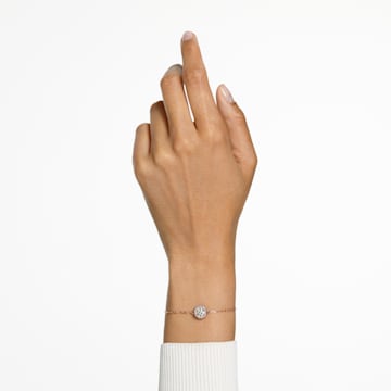 Bracelet Constella, Coupe ronde, Blanc, Placage de ton or rosé - Swarovski, 5636273