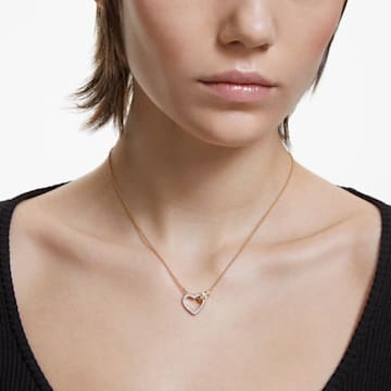 Lovely Halskette, Herz, Weiß, Goldlegierungsschicht - Swarovski, 5636449