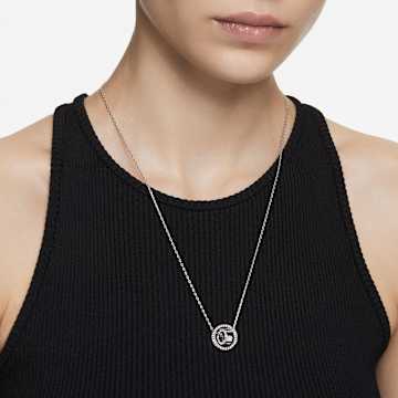 Pendentif Hollow, Blanc, Métal rhodié - Swarovski, 5636501