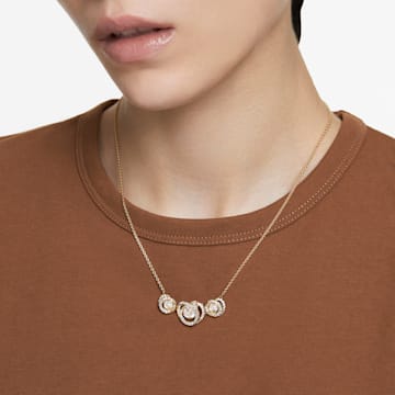 Generation Halskette, Weiß, Goldlegierungsschicht - Swarovski, 5636586