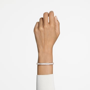 Dextera armband, Achthoekige vorm, Pavé, Wit, Roségoudkleurige toplaag - Swarovski, 5639203