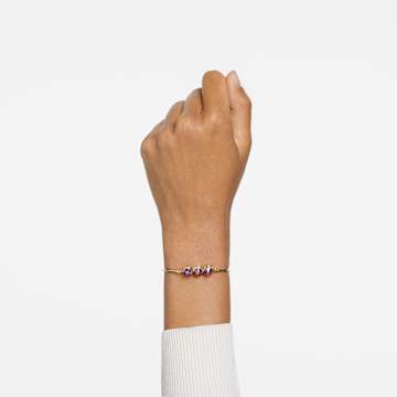 Pulseira Orbita, Lapidação redonda, Multicor, Lacado a dourado - Swarovski, 5640259