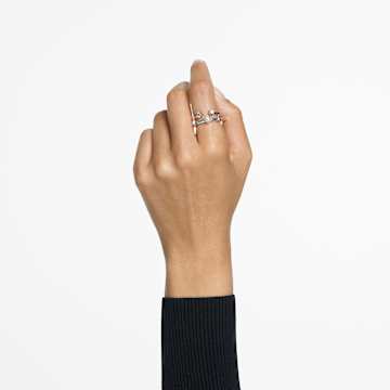 Constella Ring, Set (2), Rundschliff, Weiß, Rhodiniert - Swarovski, 5640960