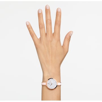 Zegarek Crystalline Delight, Swiss Made, Metalowa bransoleta, Różowy, Powłoka w odcieniu różowego złota - Swarovski, 5642221