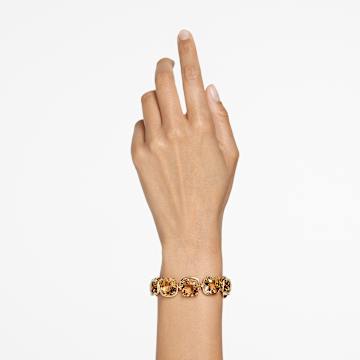 Zapestnica Harmonia, Blazinasti rez, Zlat odtenek, PVD zlatega odtenka - Swarovski, 5642337