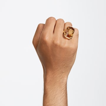 Harmonia cocktail ring, Oversized crystal, Gold tone, Gold-tone plated - Swarovski, 5642338