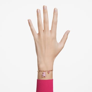 Teddy bracelet, Pink, Rose gold-tone plated - Swarovski, 5642978