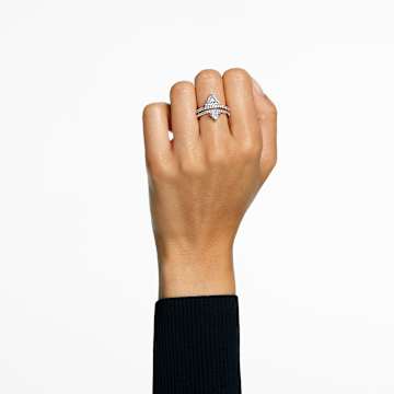 Bague Ortyx, Tailles variées, Blanche, Métal rhodié - Swarovski, 5642986