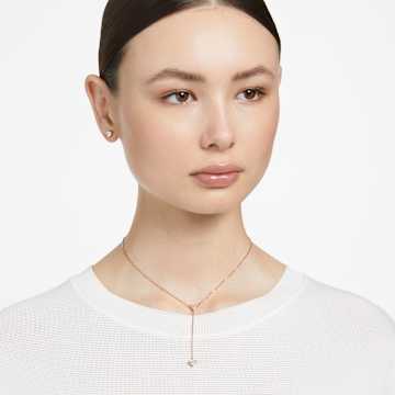 Parure Ortyx, Taille Triangle, Blanc, Placage de ton or rosé - Swarovski, 5643730