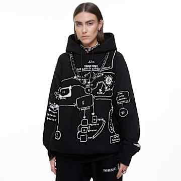 ADVISORY BOARD CRYSTALS, Dazzling Colorless Objects Kapuzenpullover, Schwarz - Swarovski, 5644716