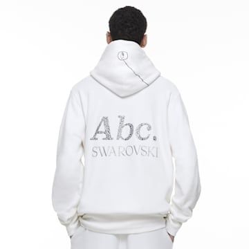 ADVISORY BOARD CRYSTALS, Gray Objects Displaced by Refraction hoodie, White - Swarovski, 5644722