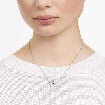 Parure Stella, Tailles variées, Étoile, Bleu, Métal rhodié - Swarovski, 5646762