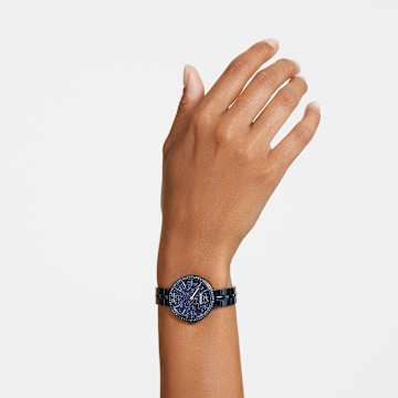Montre Cosmopolitan, Fabriqué en Suisse, Bracelet en métal, Bleues, Finition bleue - Swarovski, 5647452