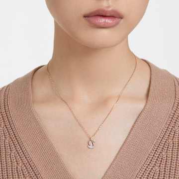 Swarovski Iconic Swan Anhänger, Schwan, Klein, Weiß, Roségold-Legierungsschicht - Swarovski, 5647555