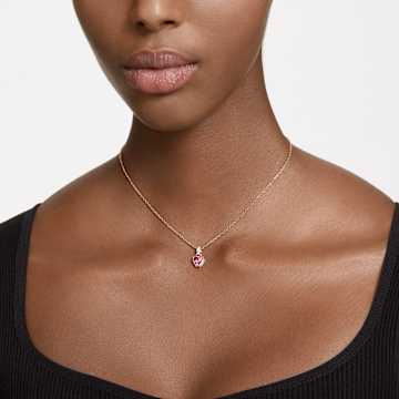 Colgante Stilla, Corazón, Rojo, Baño tono oro - Swarovski, 5648750