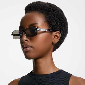 Sunglasses, Mirror, SK0389 14C, Silver tone - Swarovski, 5649036