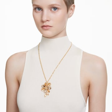 Elegance of Africa Halskette, Blume, Mehrfarbig, Goldlegierungsschicht - Swarovski, 5650029