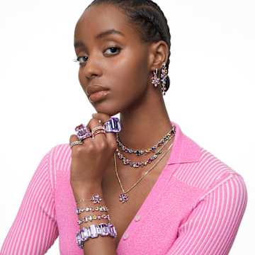 Collier Gema, Tailles variées, Multicolore, Métal rhodié - Swarovski, 5658398
