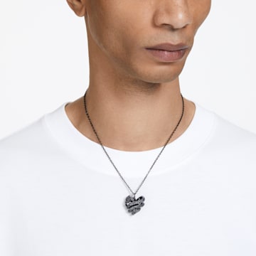 Wisiorek Volta, Serce, Mały, Czarny, Powłoka z rutenu - Swarovski, 5662491