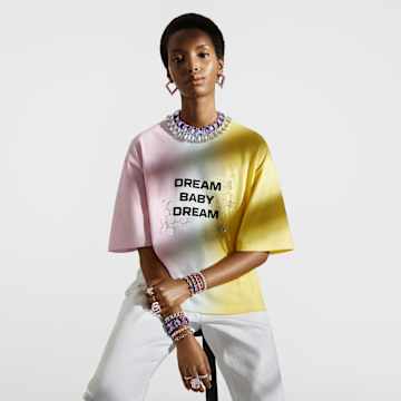 Liberal Youth Ministry, Gradient t-shirt, Pink - Swarovski, 5677026