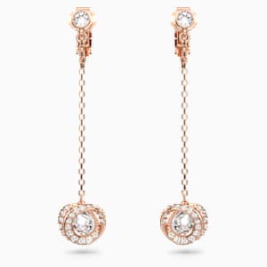 Generation クリップイヤリング, ホワイト, ロジウム・プレーティング