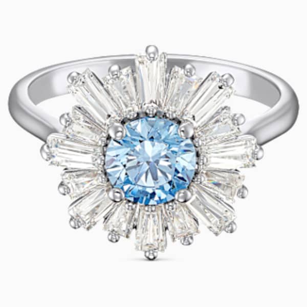 Sunshine Yuzuk Mavi Rodyum Kaplama Swarovski Com