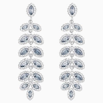 swarovski baron pierced earrings rhodium plated