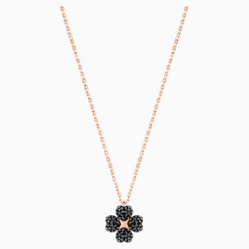 Latisha Flower Pendant Black Rose Gold Tone Plated Swarovski Com - Swarovski Crystal Flower Pendant Necklace Latisha Flower Pendant Black Rose Gold Tone Plated Swarovski Com - Swarovski Crystal Flower Pendant Necklace