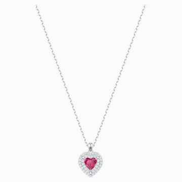 One Pendant Red Rhodium Plated Swarovski Com - Red Pendant Necklace One Pendant Red Rhodium Plated Swarovski Com - Red Pendant Necklace
