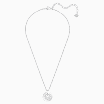 Further Necklace, White, Rhodium plated | Swarovski.com