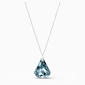 Spirit Necklace, Blue, Rhodium plated