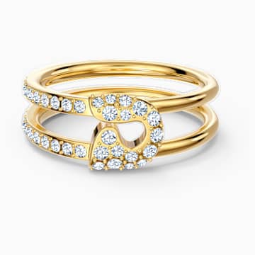 So Cool Pin Yuzuk Beyaz Altin Rengi Kaplama Swarovski Com
