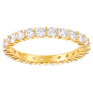 Vittore XL ring, Round cut, White, Rhodium plated | Swarovski.com
