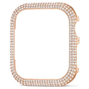 Sparkling case compatible with Apple Watch®, Rose gold tone | Swarovski