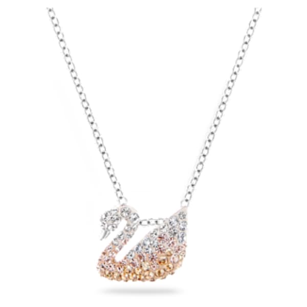 Pendentif Swarovski Iconic Swan, multicolore, Métal rhodié Pendentif Swarovski Iconic Swan, multicolore, Métal rhodié